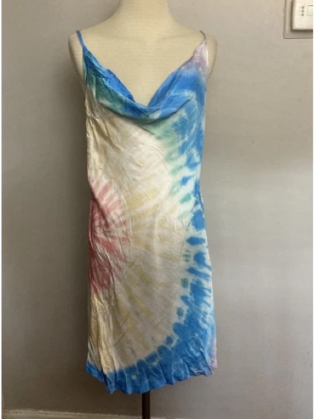 7-29 Surf gypsy tie dye slip dress silky medium NWT